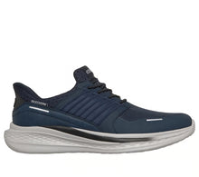 Load image into Gallery viewer, Skechers Navy Slip-Ons 211389
