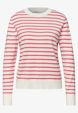 Load image into Gallery viewer, Street One Off White Striped Sweater 303567
