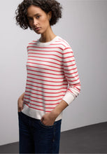 Load image into Gallery viewer, Street One Off White Striped Sweater 303567
