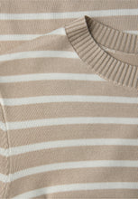 Load image into Gallery viewer, Street One Beige Striped Sweater 303567
