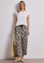 Load image into Gallery viewer, Street One Animal print Wide Leg Trousers 380975
