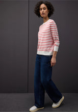 Load image into Gallery viewer, Street One Off White Striped Sweater 303567
