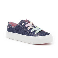 Load image into Gallery viewer, Pablosky Girls Denim and Navy Glitter Canvas 963220
