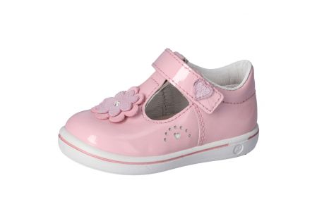 Ricosta 2601002 Girls Cindy Flower T-Bar Shoes Colour-Blush